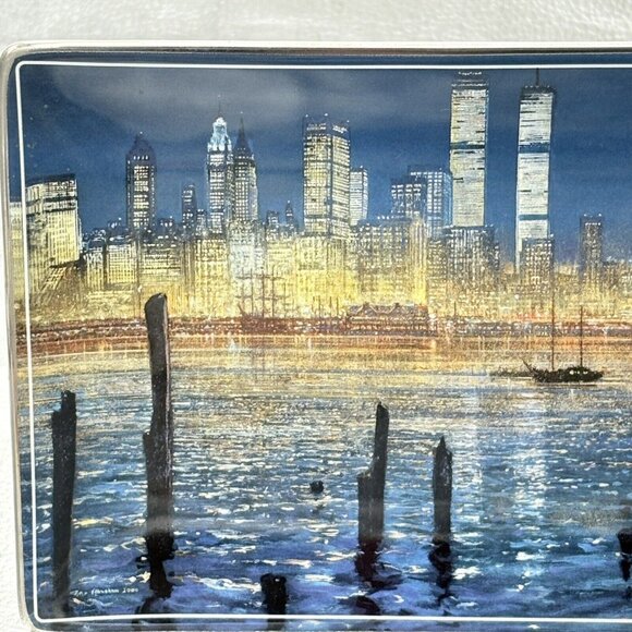 VTG Bradford‎ Exchange Plate Unforgettable Forever in our Hearts Twin Towers NYC - Picture 3 of 10